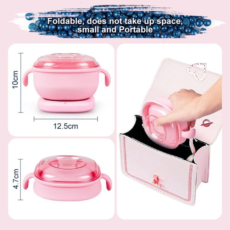 Calentador Eléctrico de Cera Caliente para Depilación – 13.5 fl oz, Forro de Silicona, 100W 💆‍♀️✨