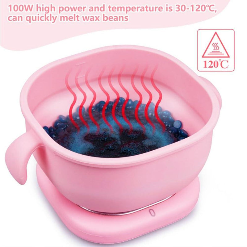 Calentador Eléctrico de Cera Caliente para Depilación – 13.5 fl oz, Forro de Silicona, 100W 💆‍♀️✨