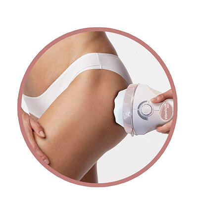 Masajeador con terapia de vibración y rotación para tonificar y esculpir el cuerpo.